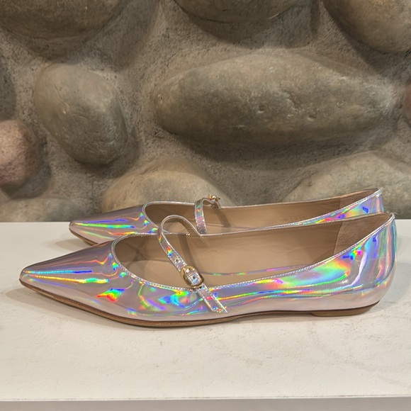 Stuart Weitzman Emilia Mary Jane ballet pumps Iridescent patent leather - Picture 10 of 10